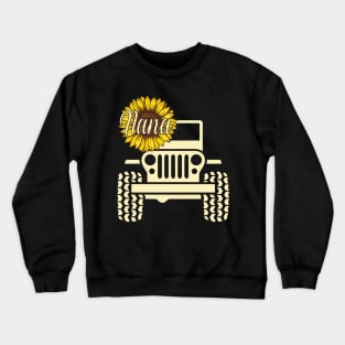 Jeep Sunflower Jeep Nana Jeep Women Crewneck Sweatshirt